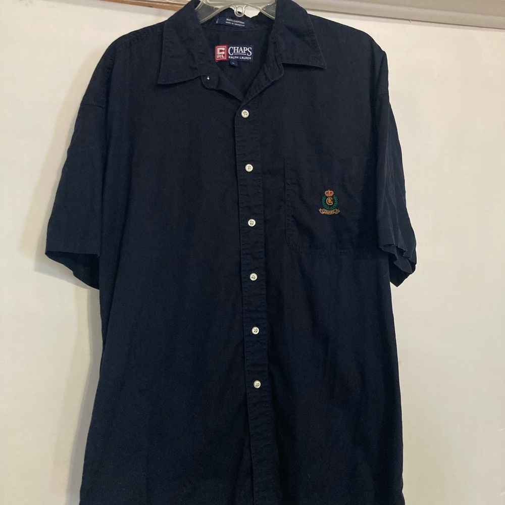 Chaps Men's Black Short Sleeve Shirt